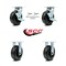 Service Caster 6 Inch Phenolic Caster Set with 2 Brakes/Swivel Lock 2 Rigid SCC-30CS620-PHB-TLB-BSL-2-R-2 - alternate 4